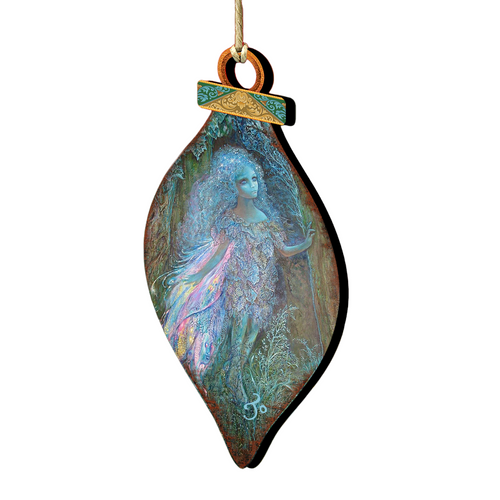 Set of 2 Luminous Fairy in the Forest Wooden Christmas Ornaments 5.5" - IMAGE 1