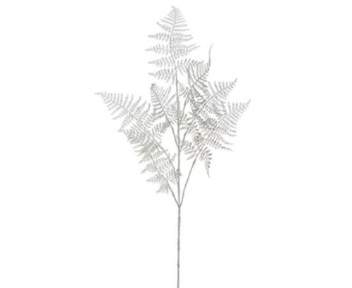 Asparagus Fern Artificial Christmas Spray - 34" - Metallic Silver - IMAGE 1