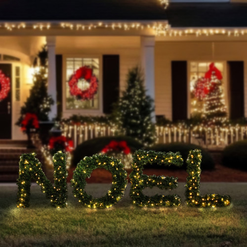 Pre-Lit Noel Artificial Pine Christmas Yard Decoration - 5.5' - IMAGE 1