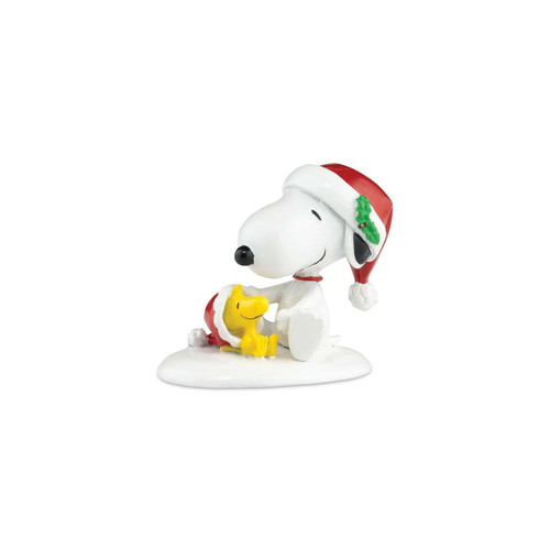 Dept 56 Happy Holidays Snoopy and Woodstock Christmas Figure - IMAGE 1