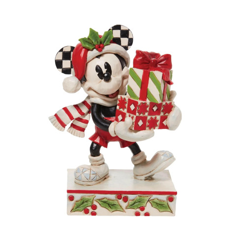 Dept 56 Mickey with Stacked Presents Christmas Figure - IMAGE 1