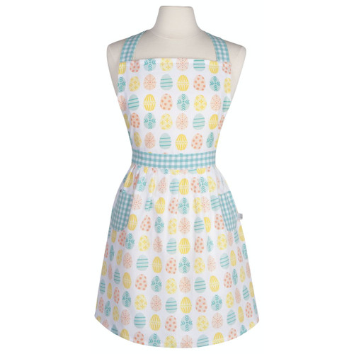 29" Vibrant Easter Eggs Designs Classic Kitchen Apron with 2 Pockets - IMAGE 1