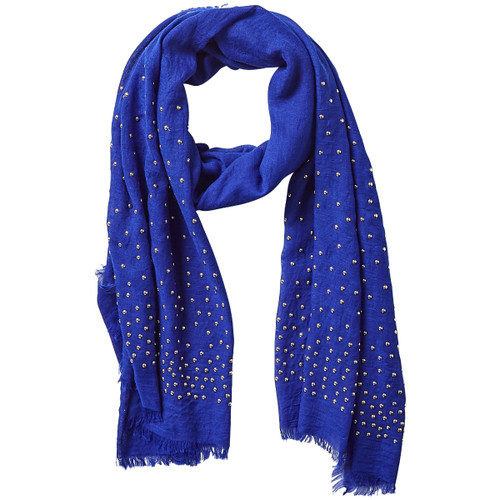 71" Cobalt Blue No-Fuss Rebel Studs Scarf - IMAGE 1