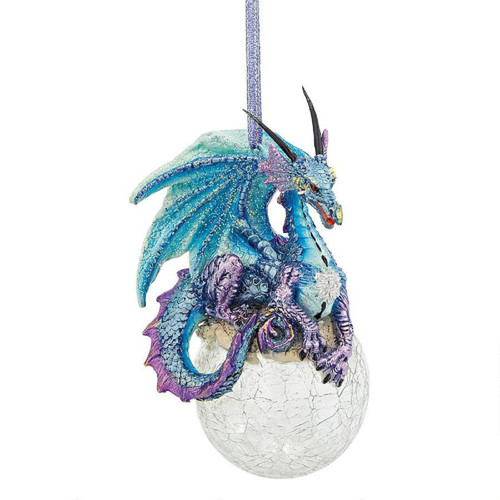 5" Purple Gothic Renaissance Dragon Christmas Ornament - IMAGE 1