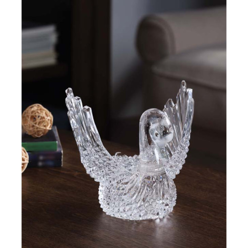 Diamond Cut Swan Decorative Jars - 5.5" - Clear - Set of 4 - IMAGE 1