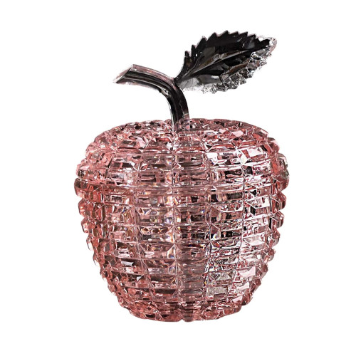 Set of 4 Red Diamond Cut Apple Decorative Jar - IMAGE 1