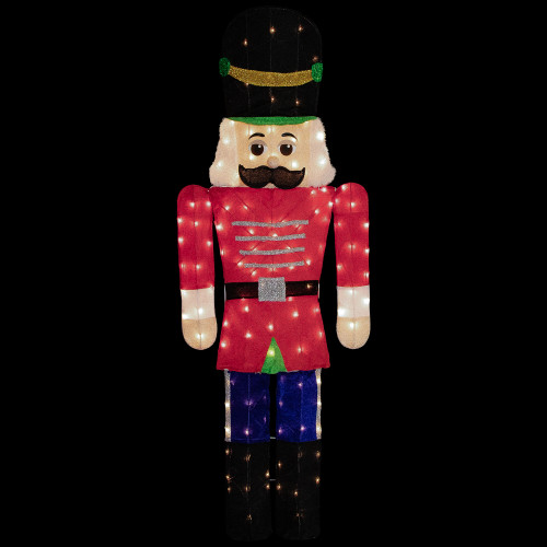 Lighted Toy Soldier Outdoor Christmas Decoration - 72" - Warm White - IMAGE 1