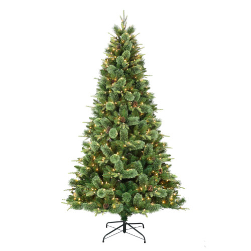 Pre-lit Medium Montana Pine Artificial Christmas Tree - 7.5’ - Clear Lights - IMAGE 1