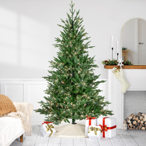 Real Touch™ Pre-Lit Medium Grande Spruce Artificial Christmas Tree - 9' - Clear Lights - IMAGE 1
