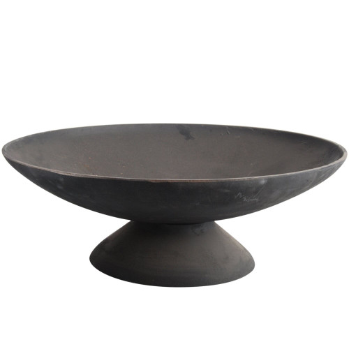 23" Black Solid Large Outdoor Patio Garden Low Fire Bowl - IMAGE 1