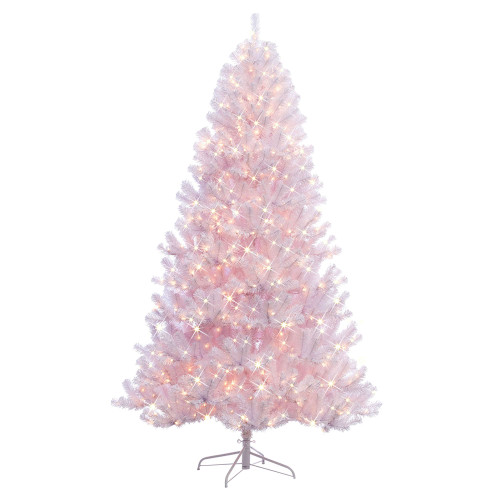 Pre-Lit Pink Northern Fir Artificial Christmas Tree - 6.5' - Clear Lights - IMAGE 1
