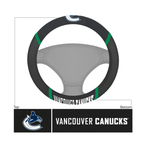 15" NHL Vancouver Canucks Embroidered Steering Wheel Cover - IMAGE 1