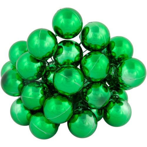 Shatterproof Ball Ornament Christmas Pick - 6.75" - Green - IMAGE 1