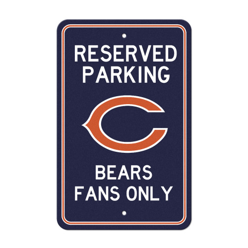 18" NFL Chicago Bears 'Reserved Parking' Wall Sign - IMAGE 1
