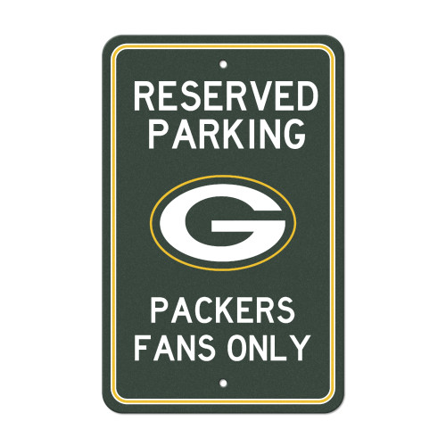 18" NFL Green Bay Packers 'Reserved Parking' Wall Sign - IMAGE 1