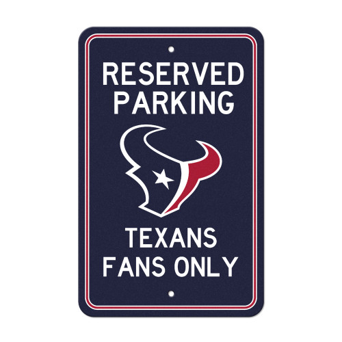 18" NFL Houston Texans 'Reserved Parking' Wall Sign - IMAGE 1