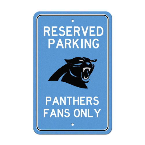 18" NFL Carolina Panthers 'Reserved Parking' Wall Sign - IMAGE 1