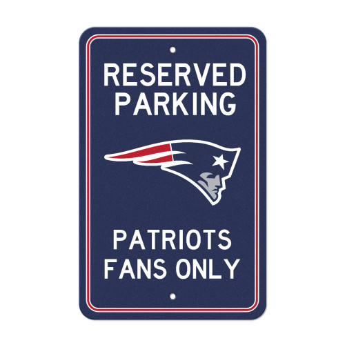 18" NFL New England Patriots 'Reserved Parking' Wall Sign - IMAGE 1