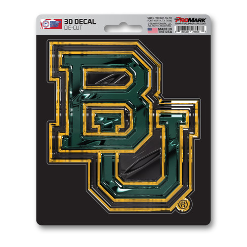 6.25” NCAA Baylor University 3D Decal Sticker - IMAGE 1