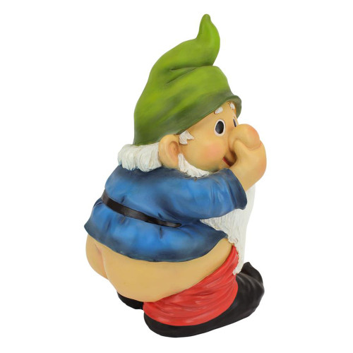 9.5" Stinky The Garden Gnome Outdoor Christmas Statue - IMAGE 1