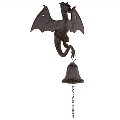 Castle Dragon Gothic Iron Doorbell - 12" - IMAGE 1