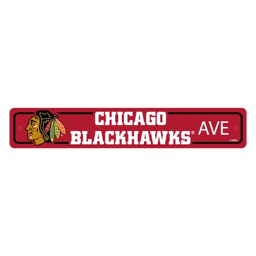 23.5" NHL Chicago Blackhawks "Ave" Wall Sign - IMAGE 1