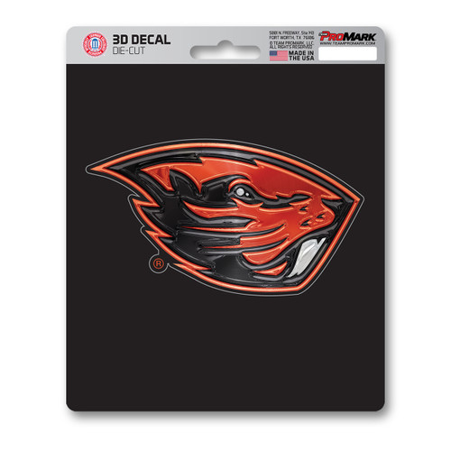 6.25” NCAA Oregon State University Beavers 3D Decal Sticker - IMAGE 1