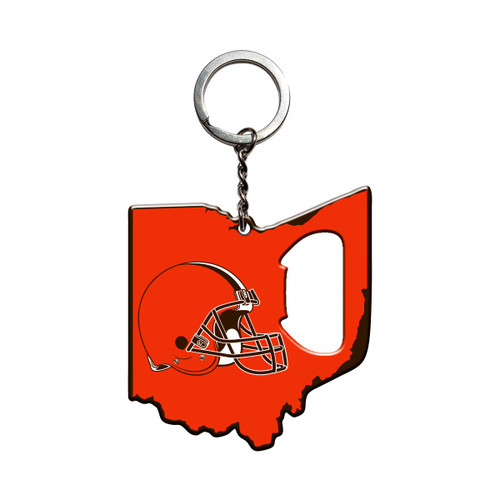 3" NFL Cleveland Browns Keychain Bottle Opener - IMAGE 1