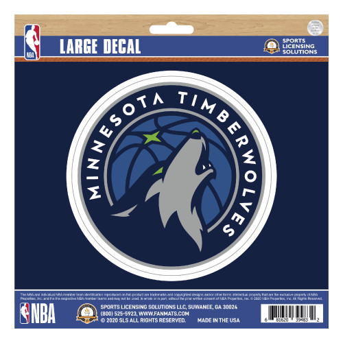 8" NBA Minnesota Timberwolves Large Decal Sticker - IMAGE 1