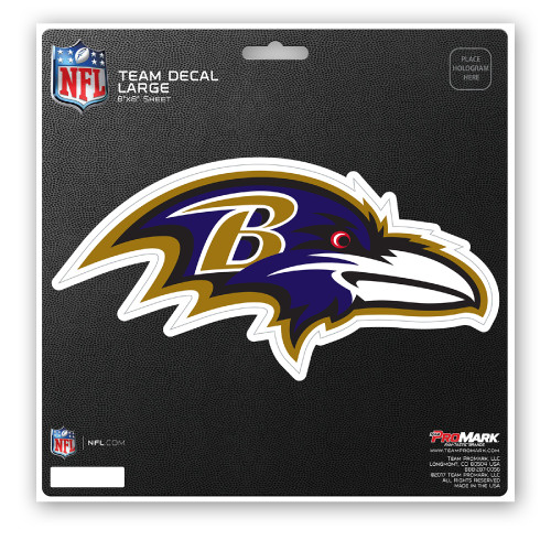 8" NFL Baltimore Ravens Large Decal Sticker - IMAGE 1