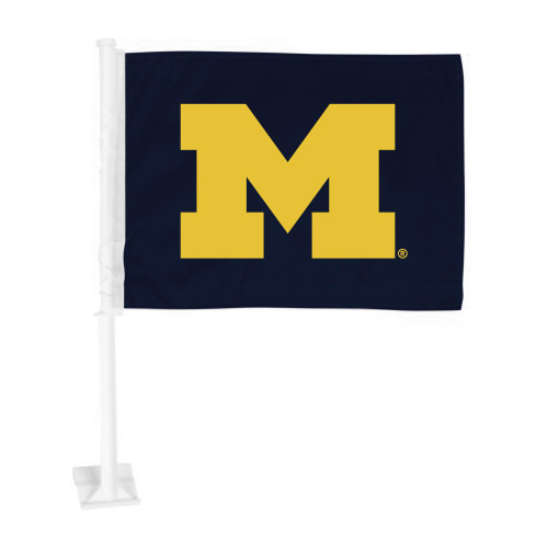 14" x 11" NCAA University of Michigan Wolverines Automotive Car Flag - IMAGE 1