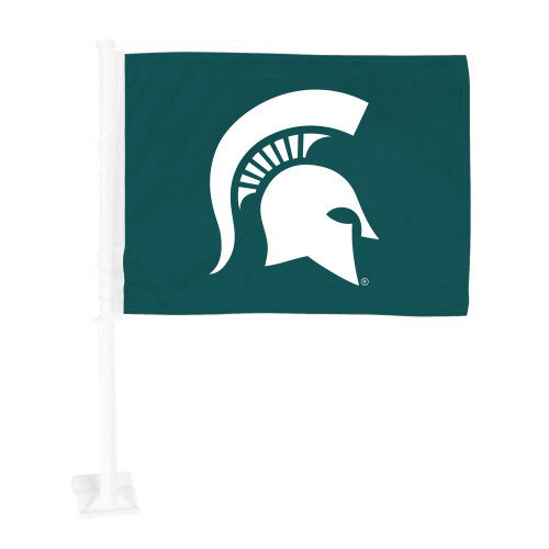 14" x 11" NCAA Michigan State University Spartans Automotive Car Flag - IMAGE 1