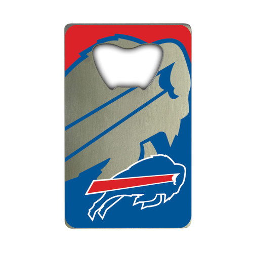 3.25” NFL Buffalo Bills Stainless Steel Credit Card Bottle Opener - IMAGE 1