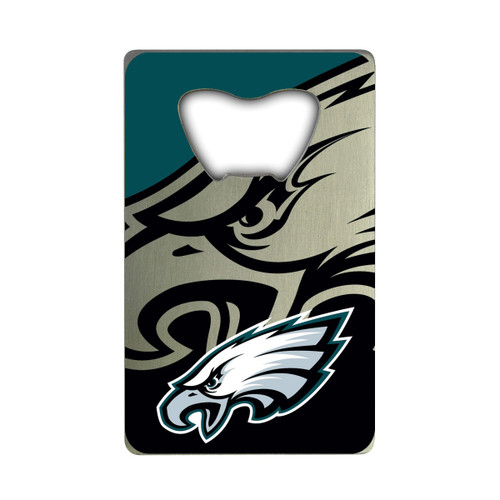 3.25” NFL Philadelphia Eagles Stainless Steel Credit Card Bottle Opener - IMAGE 1