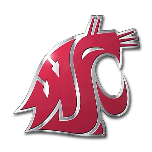 3.25” NCAA Washington State University Embossed Emblem Exterior Auto Accessory - IMAGE 1