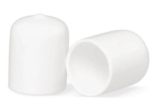 Round White Vinyl End Cap Pipe Cover - 50 count- 3/4" - 50ct - IMAGE 1