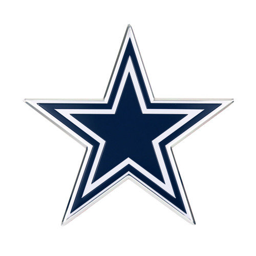 3.25” NFL Dallas Cowboys Embossed Emblem Exterior Auto Accessory - IMAGE 1
