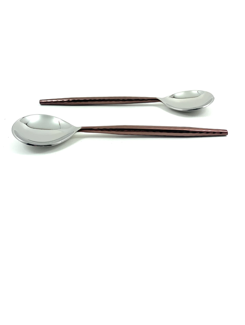 Stainless Steel Tablespoon Flatware Set - Brown - 6pc - IMAGE 1