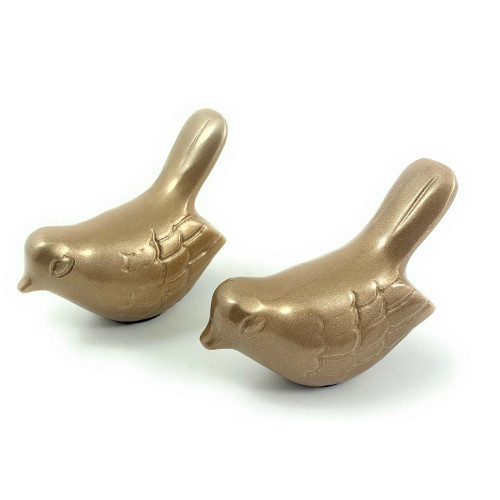 Bird of Health and Happiness Tabletop Figurines - 3.5" - Gold - Set of 2 - IMAGE 1