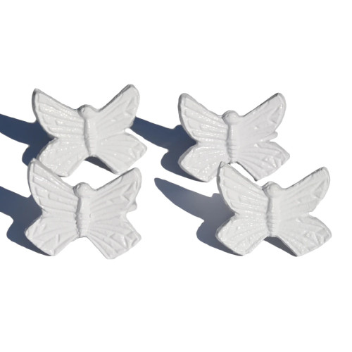 Butterfly Napkin Rings - 2.5” - White - Set of 4 - IMAGE 1
