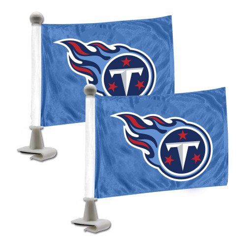 Set of 2 NFL Tennessee Titans Ambassador Car Flags 6" x 4" - IMAGE 1