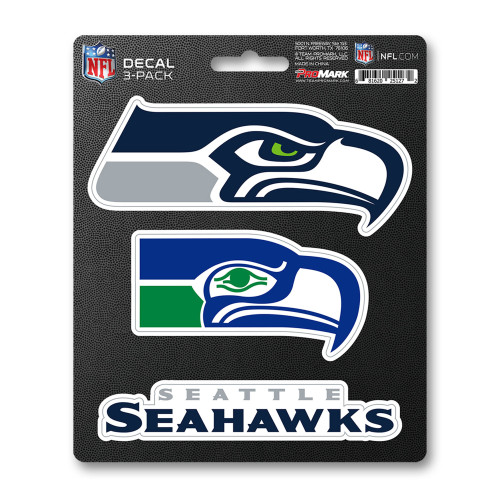 3ct NFL Seattle Seahawks Automotive Decal Stickers 6.25” - IMAGE 1