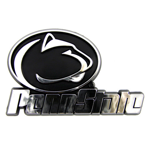 3.25” NCAA Pennsylvania State University Molded Chrome Emblem Exterior Auto Accessory - IMAGE 1