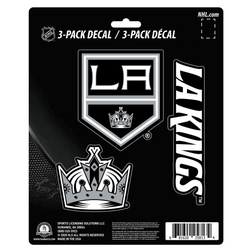 3ct NHL Los Angeles Kings Automotive Decal Stickers 6.25” - IMAGE 1