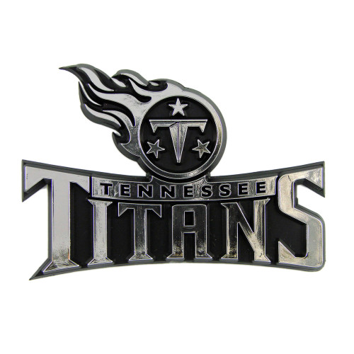 3.25” NFL Tennessee Titans Molded Chrome Emblem Exterior Auto Accessory - IMAGE 1
