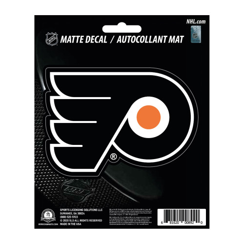 6.25" NHL Philadelphia Flyers Matte Automotive Decal Sticker - IMAGE 1