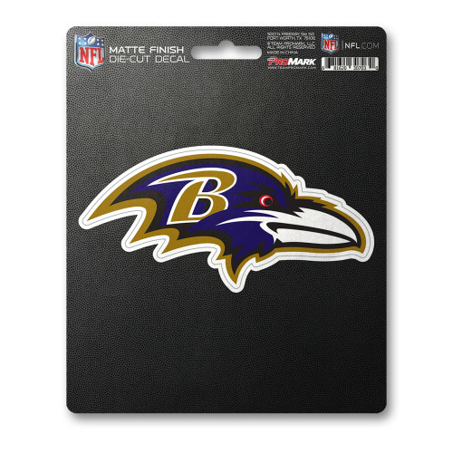 6.25" NFL Baltimore Ravens Matte Automotive Decal Sticker - IMAGE 1