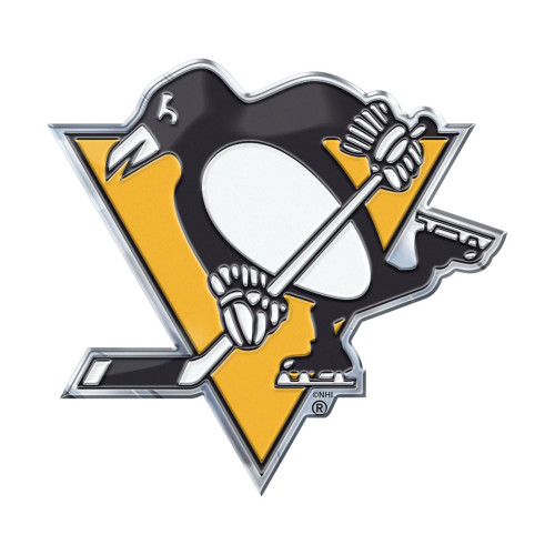 3.25” NHL Pittsburgh Penguins Embossed Emblem Exterior Auto Accessory - IMAGE 1