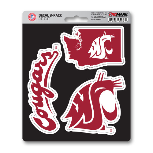3ct NCAA Washington State University Automotive Decal Stickers 6.25” - IMAGE 1