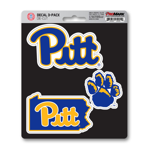 3ct NCAA University of Pittsburgh Panthers Automotive Decal Stickers 6.25” - IMAGE 1